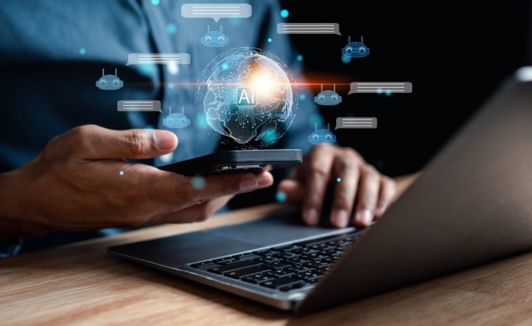 Businessman,Using,Chatbot,In,Computer,Smart,Intelligence,Ai.chat,Gpt,Chat
